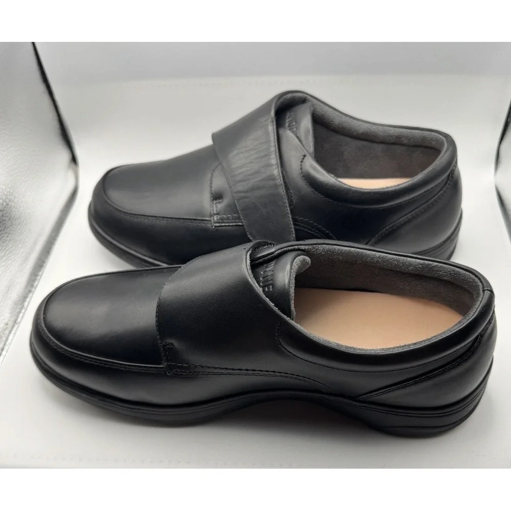 Anodyne Shoes Diabetic OrthoBlack Men's Size 10 W Leather Casual Oxford *photos*